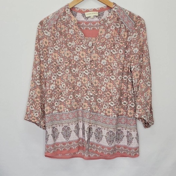 Cynthia Rowley Floral Button Up Blouse - Picture 3 of 12